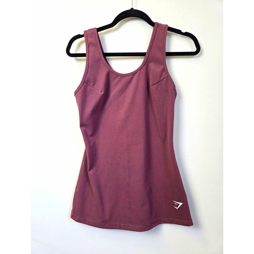 Gymshark Women’s Purple Scoop Neck Sleeveless Stretch Activewear Tank Top S